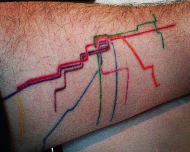 This Guy Shows His Love For Chicago With A CTA Map Tattoo - The Chicagoist