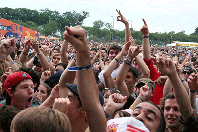 The Hold Steady's crowd at Lollapalooza