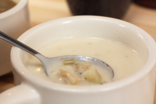 New England Clam Chowder. Plump, delicious clams.