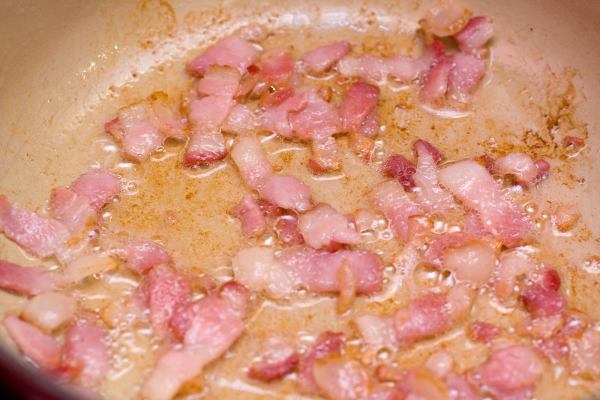 Render the bacon in your soup pot until you get some nice color.
