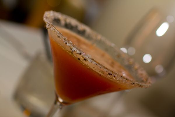\'El Corazon\' Passion Fruit, Pomegranate, Hand Squeezed Lime, Corzo Silver Tequila, Kosher Salt and Fresh Cracked Tellicherry Peppercorn Rim. \'Adam Seger\'s El Corazon is as balanced as Mary Lou Retton\' TimeOut Chicago. $13