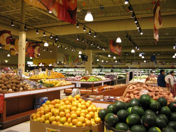 Super H Mart\'s produce section is huge and the prices are great. They sell lots of organic products, too!