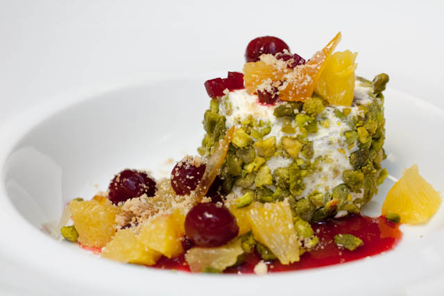 Nougat glace with pistachio and cranberries. Available at the Lobby.