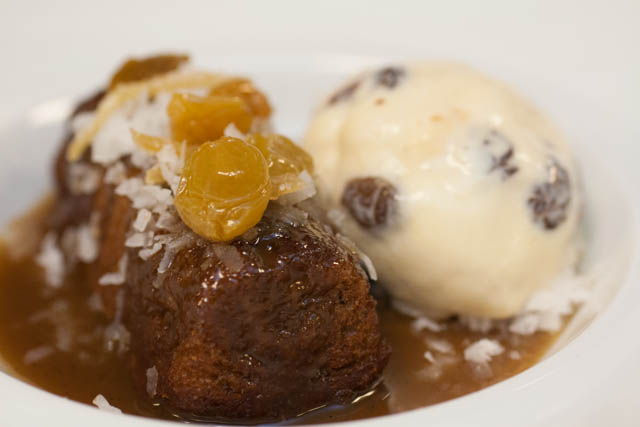 Sticky toffee pudding. Dessert at the Lobby.
