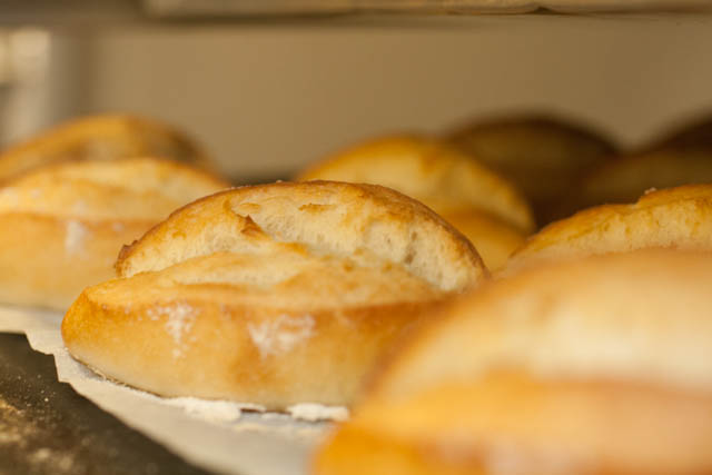 And because we could not resist the incredible smell of fresh bread: Mini baguettes for the Lobby.