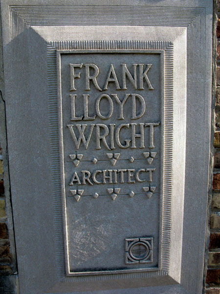 Frank Lloyd Wright Plaque