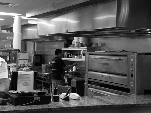 The kitchen at Philly\'s Best in Greektown is open for all to see.