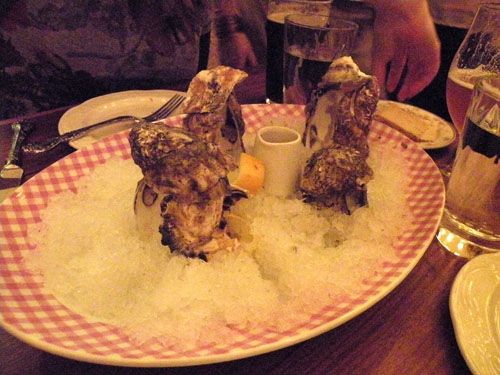 Oyster Shell Stonehenge. Playing with your food: priceless