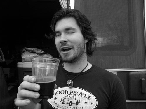 The man in this photo came to Dark Lord Day from Birmingham in an RV.  Before hitting Munster, he and his pals hit Founders in Grand Rapids, where they loaded up on the unavailable Canadian Breakfast stout, a stout aged in maple syrup casks.
