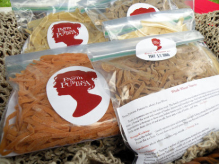 Some of the organic pastas for sale from Pasta Puttana.