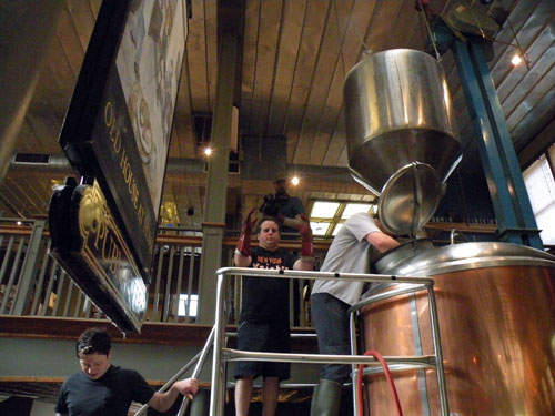 Paul Kahan getting ready to brew beer at New Holland\'s brewpub, Holland, MI