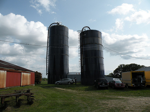 David Cleverdon said these grain silos are too expensive to tear down and no one wants to buy them, so they might turn them into hot tubs.