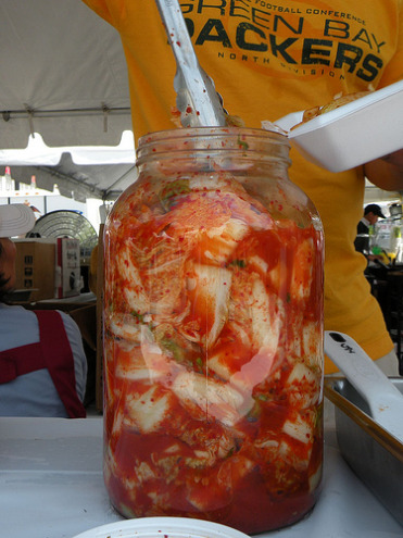 A big-ass jar of kim chi.