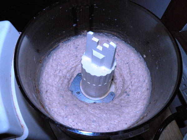 The main ingredients blended until smooth in a food processor.