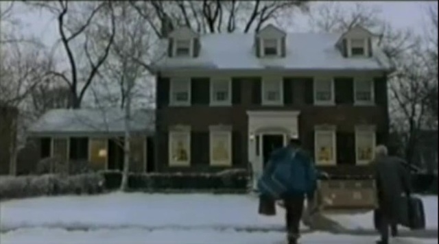Steve Martin and John Candy walk up to the Colonial home in the final scenes of \<em\>Planes, Trains and Automobiles\<\/em\>
