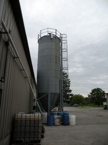 The grain silo at New Holland\'s brewery