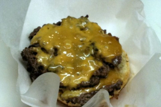 Edzo\'s 1/2-pound burger with cheese.