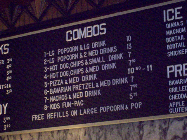 The prices at the concession stand are surprisingly reasonable.