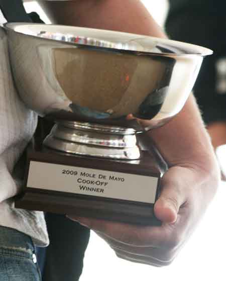 The Mole Cup - this year\'s award for best mole at Mole de Mayo.