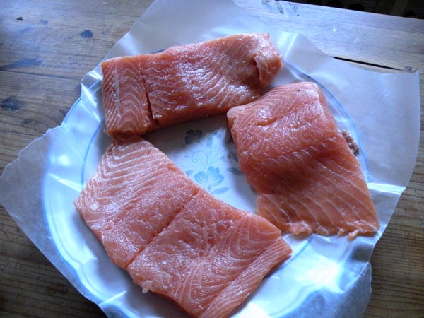 Start off with some nice salmon fillets