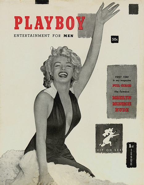 Playboy, Issue No. 1, 1953 (\<a href=\"http://2.bp.blogspot.com/_yE1jakaG6kk/Sy0fcE7SzbI/AAAAAAAACD0/B6bzMo1q5XI/s1600-h/playboy+1953.jpg\"\>embiggen\<\/a\>)