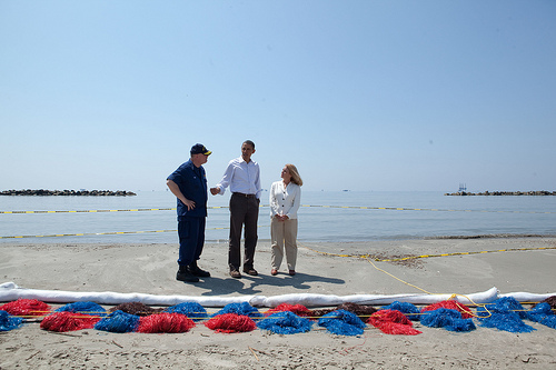 President Obama during his Memorial Day trip to the Gulf Coast.