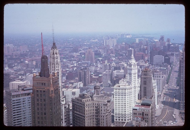 Northwest view from top of Prudential Building, May 26, 1963