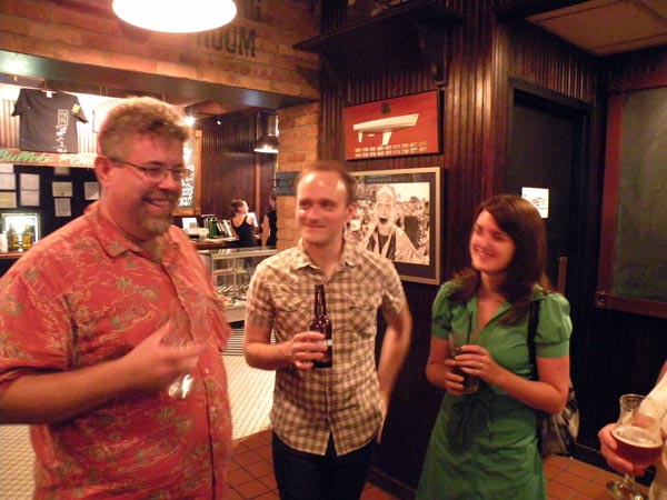 Sky Full of Bacon\'s MIke Gebert with Grub Street Chicago editor Nick Kindelsperger and wife.