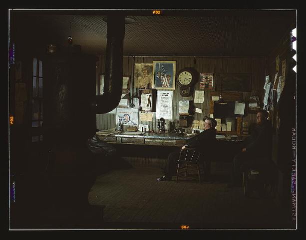 The yardmaster\'s office at the receiving yard, North Proviso(?), C & NW RR, Chicago, Ill., 1942 Dec. \r\n