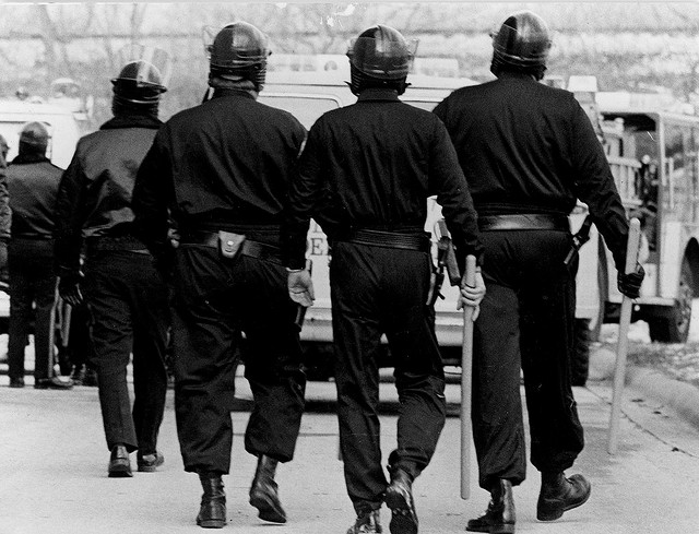 Riot Police, Neo-Nazi Rally, Berwyn, IL., 1980\'s