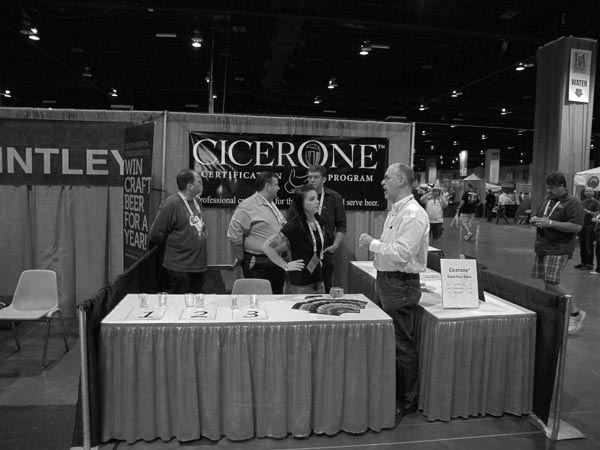 Ray Daniels (right) and his Cicerone team set up shop.