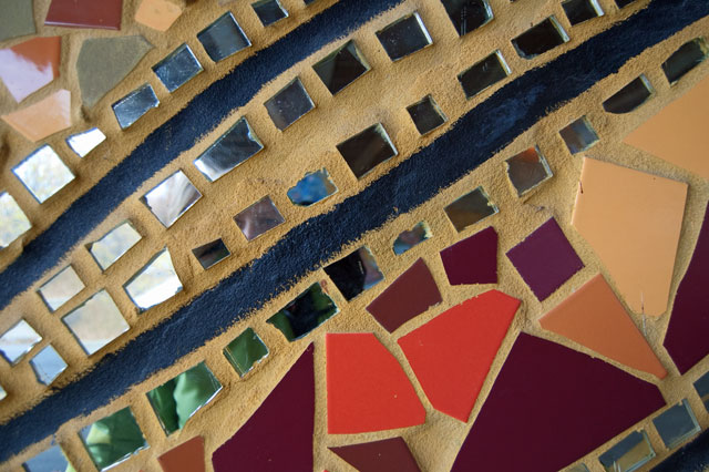 Close-up of mosaic tile.
