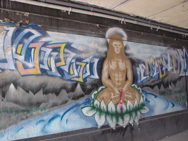 Some of the work had suffered from vulgar graffiti on top of it...