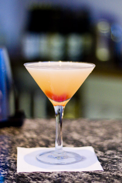 Tamura\'s lauded Poca-tini cocktail, which includes the Japanese health drink Pocari.