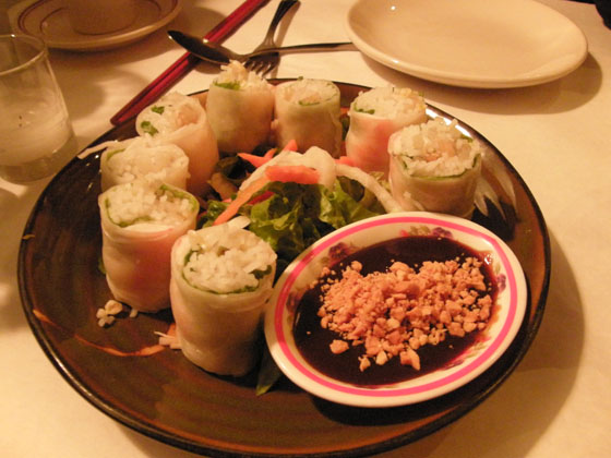 Shrimp Spring Rolls with Fragrant Plum Sauce