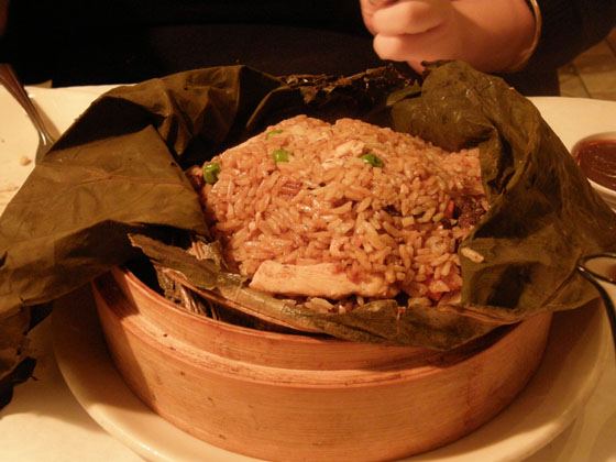 Lotus Fried Rice, Wrapped in a Lotus Leaf