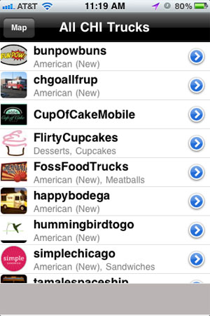 Food Trucks in Chicago, on TruxMap