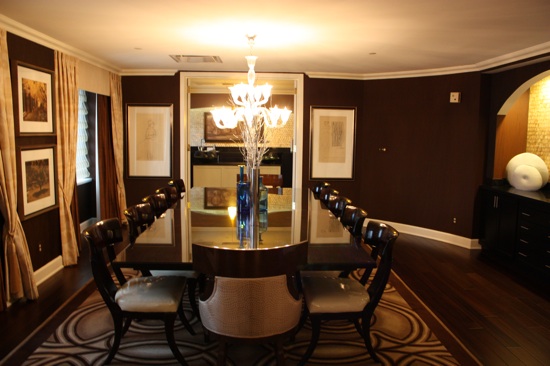 The dining room of the Penthouse.