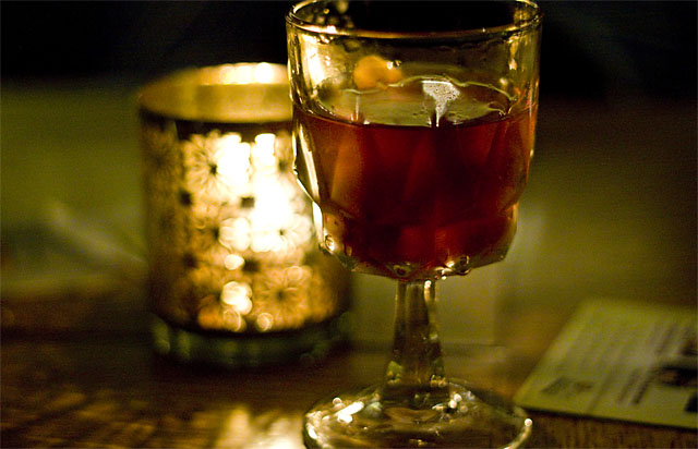 A Coffee Old Fashioned, created and crafted for Shift Drink by Sepia chef Andrew Zimmerman.
