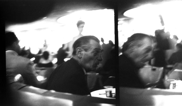 Photos by my wife, Florence, with her robot-in-the-purse camera at the Sands Hotel in Vegas. It shows the head of Cleveland\'s Mafia, Moe Dalitz - my God, maybe he was Jewish too - who minored in counting room skimming in Vegas.