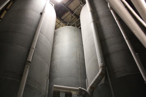 The huge flour silos.
