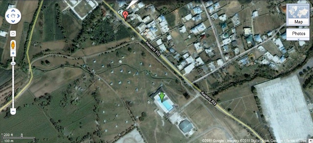 A satellite view of the compound in Abbottabad, Pakistan, where bin Laden was found and killed.