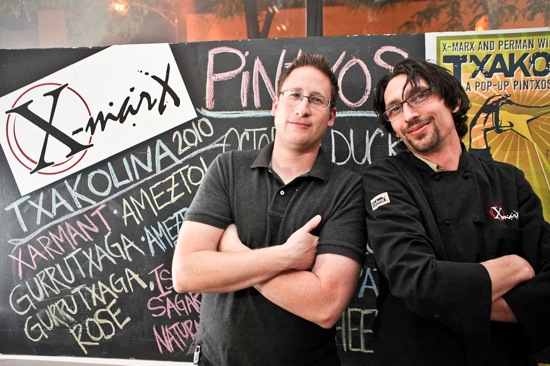 Craig Perman and Chef Abe Conlon, hosts of Txakoholika 2011.