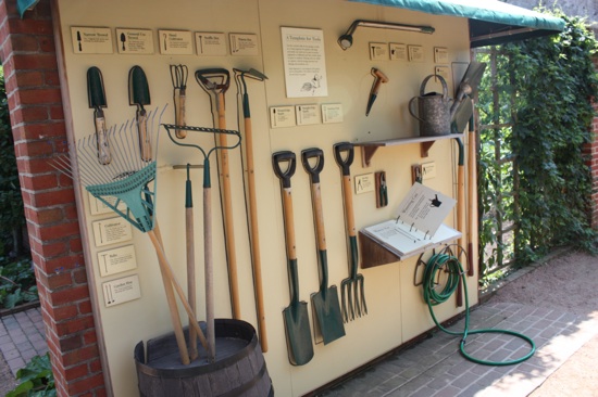 An educational display of tools.