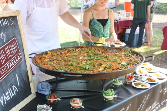 A giant paella from Cafe Ba-Ba-Reeba.