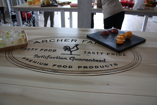 Archer Farms (Target\'s in-house brand) showed off wine, chips, spices and other treats in a huge tent.