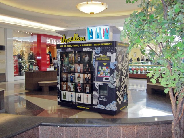 Threadless\' automated  kiosk at Yorktown Mall. Image Credit: Wilson Fong/Threadless