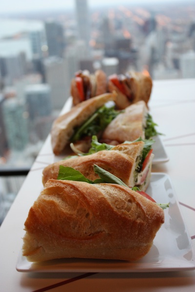 A selection of sandwiches from the cafe.