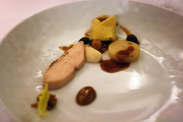 Jidori Chicken with sweetbread, celery root and raisins. (Image Credit: Rachelle Bowden)