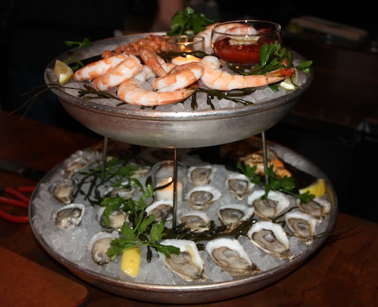 Maude\'s grand tower of seafood - a birthday gift to myself.   Photo by Anthony Todd.